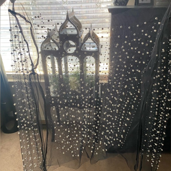 Sheer Pearl & Rhinestone Beaded Top - Picture 6 of 6